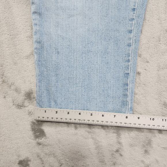 St Johns Bay Jeans Womens Size 16 Blue High Rise Capri Slim Leg Stretch Denim - Picture 10 of 11